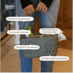Parker Baby Co. Quick-Dry Bath Caddy Organizer with Handle - Rain, Regular - Image 5
