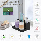 Cotton Swab Holder with Lid, Toothbrush Holder for Bathroom with 2PCS Qtip Holder Dispenser, - Image 6