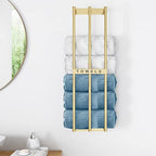 Bethom Towel Racks for Bathroom, Towel Storage Holder Space Saving, Gold - Image 6