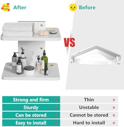 WALI 2 Tier Floating TV Wall Shelf for Projector, DVD Player - Image 6