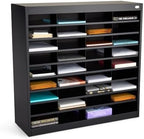 Safco E-Z Stor Literature Organizer, 36 Compartments, Office and Classroom Commercial Grade Steel Mailbox Mail Sorter, Heavy Duty Construction, Black by SafcoProducts