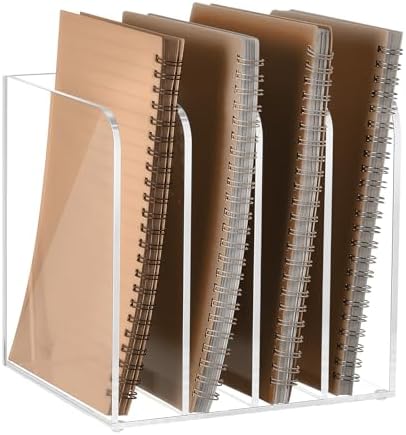 Suzile Clear Acrylic Magazine File Holder, Stylish, 7 x 6.9 x 6.3 Inch by Suzile