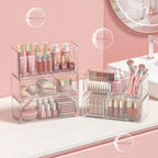 Stackable Storage Drawers Clear Plastic Storage Bins Bathroom Drawer Organizer Medicine Cabinet Organizer Makeup Organizers w Removable Divider Home Workspace Office Desktop Vanity Gift Idea 4Pack - Image 6