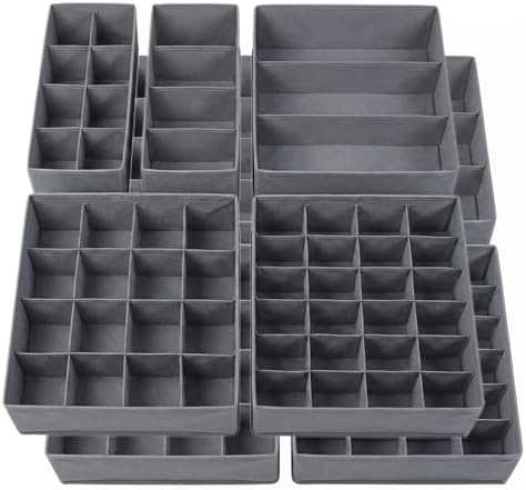 SUREMAX 10-Pack Underwear Organizer for Clothing Underwear, Sock, Bra, Grey by Unknown