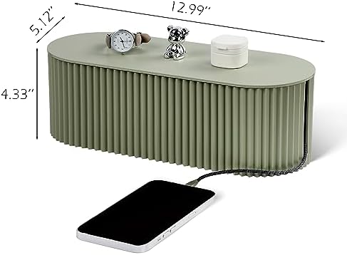 Cable Management Box Large Cable Organizer Box for Power Strips, Surge Protectors, Chargers, Adapters, TV Computer Wires Cable Hider Organizer Box with Cable Ties，Wire Ties - Green - Image 2