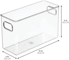 iDesign Slim Clear Plastic Storage Bin, Tall Narrow, 4-Pack - Image 2