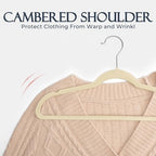 HOUSE DAY Beige Velvet Hangers 120 Pack, Premium Non Slip Clothes Hanger - Image 5