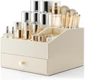 VLANDO 2-Layer Makeup Organizer with Drawers for Vanity,Beige by VLANDO