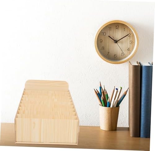 Rustic Wooden Mail Organizer Box for Efficient Sorting of Bills Receipts Documents Versatile Desk Organizer with Capacity for Home Use - Image 4