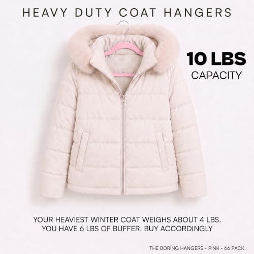 66 Pack Pink Velvet Hangers Non Slip, Felt Hangers - Image 3