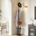 Coat Rack Freestanding, Coat Rack Stand with Umbrella Holder, Coat Tree, Coat Hanger Stand with 12 Hooks for Clothes Bag Hats, Hat Rack Hall Tree Coat Hanger Umbrella Stand for Entryway by WeGXY
