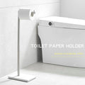 304 Stainless Steel Freestanding Toilet Paper Holder with Marble Base - Multi-Roll Capacity, No-Drill Installation, Bathroom Organizer for Compact Spaces (Brushed/White Marble) by Unknown