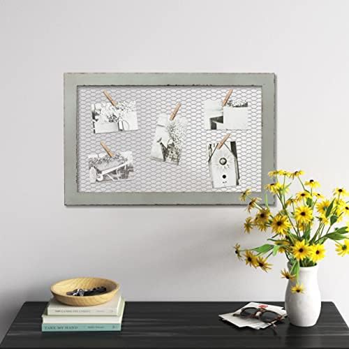 SOFE Rustic Chicken Wire Bulletin Board, Grid Wall Panel 18 × 29" - Image 5