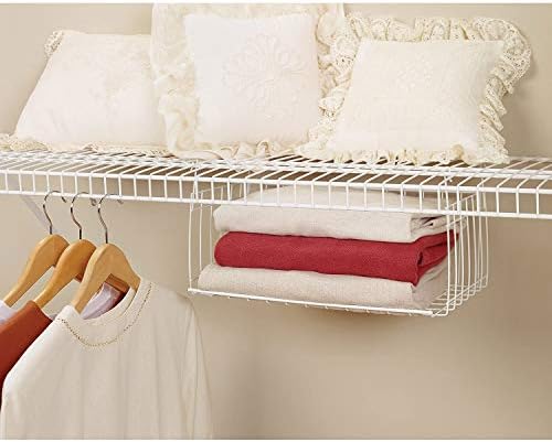 ClosetMaid Hanging Mesh Storage Basket, White, 18 in, 2-Pack - Image 4