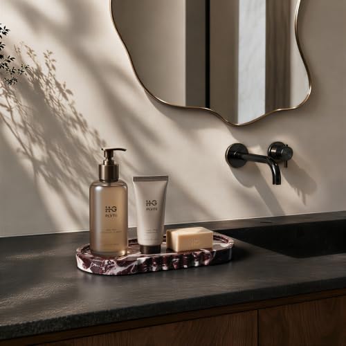 Red Marble Tray, 10" X 5" Bathroom Tray Countertop - Image 7