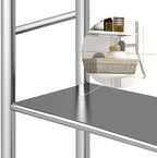 2-Tier Over The Toilet Rack,Bathroom Organizer Shelf,Freestanding Space Saver for Restroom,Laundry,Balcony,Stainless Steel Bathroom Shelf Above Toilet,Sturdy,Waterproof - Image 7