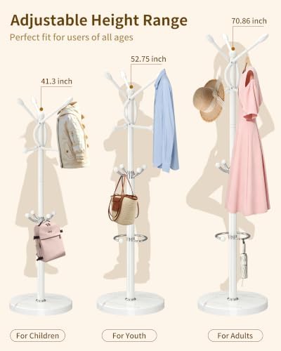 Metal Coat Rack, Modern Coat Rack Stand, Heavy Duty Coat Tree Stand - Image 5