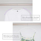 MIZGI Clear Hangers 50 Pack, Patented Rounded Shoulder Acrylic Hangers - Image 6