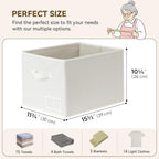 GRANNY SAYS Closet Shelf Baskets, Pearl White, Extra Large, 3-Pack - Image 5