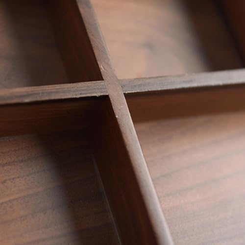 Walnut Cutlery Storage Box Drawer Type Flatware Storage Tray Solid Wood Tableware Organizer for Kitchen Utensils Knives Forks Spoons Desktop 9.44 X 6.61 X 0.98 in - Image 6