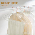 MIZGI Clear Hangers 50 Pack, Patented Rounded Shoulder Acrylic Hangers - Image 2