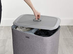 Joseph Joseph Tota 90 liter/23.8 gallon Laundry Hamper Separation Basket with lid, 2 Removable Washing Bags with Handles - Gray - Image 6