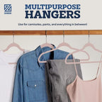 Zober Blush Velvet Hangers 50 Pack, Slim Non Slip Clothes Hangers - Image 6