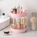 Aveniee 360 Rotating Makeup Organizer for Vanity, Skincare Perfume Organizers, Bathroom Countertop Organizer and Storage, Clear Cosmetics Lipstick Holder for Dresser,2 Tiers, Pink by Aveniee