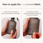 KIVY Glass Soap Dispenser Set 2X 16oz - incl. Waterproof Labels - with Pump - Image 6