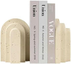 Heavy Duty Bookends for Heavy Books, 6 LB Decorative Bookends for Shelves by Unknown