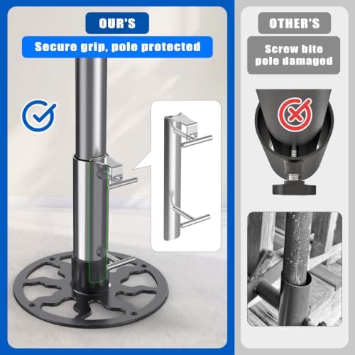 Dolibest Heavy Duty Outdoor Umbrella Base(up to 2'' Pole), Patio Umbrella Stand Anchor with Ground Spike/Expansion Anchors, Steel Umbrella Base for Patio Yard Grass/Concrete Use - Image 2