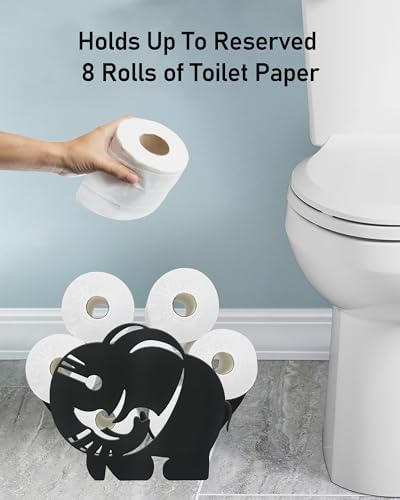 Elephant Toilet Paper Holder Stand, Decorative Toilet Paper Storage - Image 2