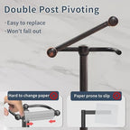 RARXTR Toilet Paper Holder Stand, Post Pivoting Design Free Standing Toilet Paper Holder with Storage for 4 Rolls, 304 Stainless Steel Tissue Holder with Reserve, Heavy-Duty Base (Oil Rubbed Bronze) - Image 3