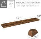 QEEIG Extra Long Floating Shelves for Wall (Brown, Set of 2, 55.1") - Image 3