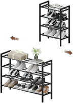 Expandable Shoe Rack, Heavy Duty Metal Shoe Organizer for Closet by HDDTTZFURNITUREMAKEYOURDALIYLIVEBETTERANDBETTER