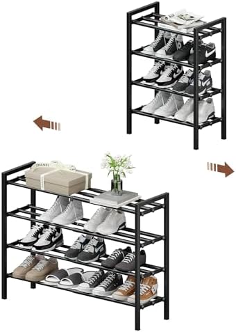 Expandable Shoe Rack, Heavy Duty Metal Shoe Organizer for Closet by HDDTTZFURNITUREMAKEYOURDALIYLIVEBETTERANDBETTER