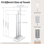 KES Heavy Marble Base Standing Towel Rack, 3-Tier Stainless Steel, Polished - Image 5