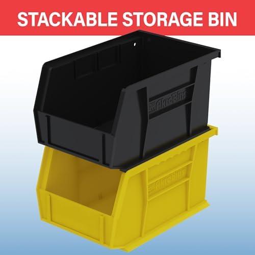 Akro-Mils 30237 AkroBins Plastic Storage Bins, 9"x6"x5", Stone, 12-Pack - Image 3