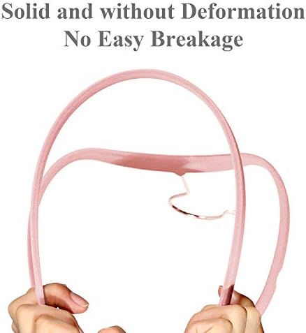 VECELO Premium Velvet Clothes Hangers Suit Heavy Duty (60 Pack)-Non Slip & Space-Saving with 8 Finger Clips & Tie Rack Excellent for Men and Women,Pink - Image 2
