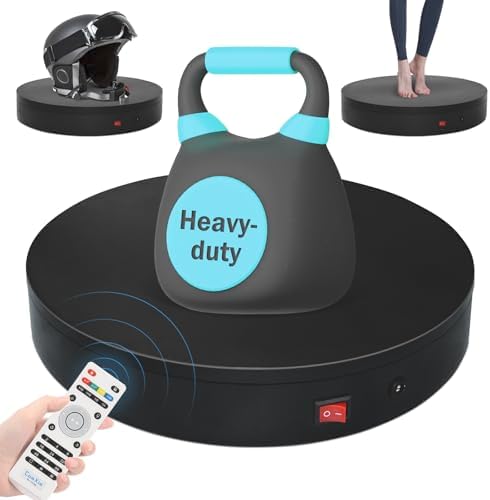 12.6In Remote Motorized Electric Turntable Rotating Display Stand Rotating Platform Photography Turntable motorized lazy susan base giratoria para for Photography,3D Scanner,(Load Range:88~300lbs) by ComXim