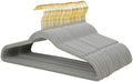 ManGotree Velvet Coat Hangers with 360° Swivel Gold Hook 48 Pack Grey by ManGotree