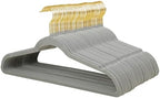 ManGotree Velvet Coat Hangers with 360° Swivel Gold Hook 48 Pack Grey by ManGotree