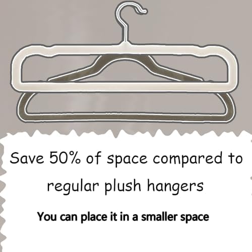 30 Pack Velvet Pants Hangers Beige - Image 7