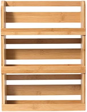Lipper International 8840 Bamboo 3-Tier Spice Rack, 2.75-inch Depth Accommodates many Types of Spice Jars by LipperInternational