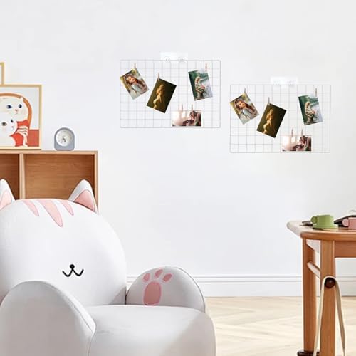 2 Sets Grid Wall Countertop Decorative Panel for Photo Display - Image 6