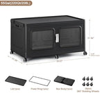BROVIEW 55Gal Extra Large Storage Bins with Lid and Wheels, Black, 1 Pack - Image 2