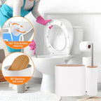10 PCS White Bathroom Accessories Set with Trash Can Bathroom Accessory - Image 5