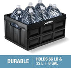 CleverMade Collapsible Storage Bins, 32L 3 Pack, 66 lb Stackable, Obsidian - Image 5