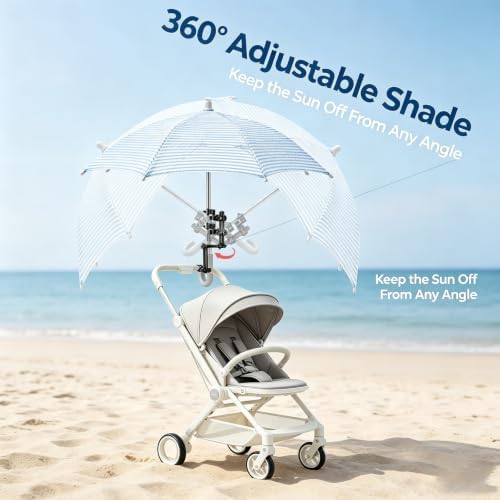 Dual Clamp Umbrella Holder for Wheelchair, Beach & Lawn Chairs - Image 6