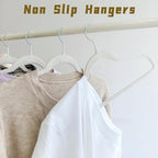 Gray Velvet Hangers 60 Pack, Adult Hangers Anti-Slip Slim Space Saving Hangers with 360° Swivel Hook, 17.5 Inch Clothes Hangers for Coats,Sweater,Jackets,Dresses, Shirts, Suits & T-Shirts - Image 2